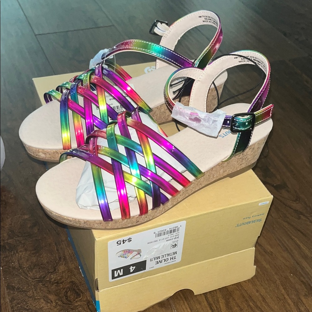 Vibrant Rainbow Kids Sandals